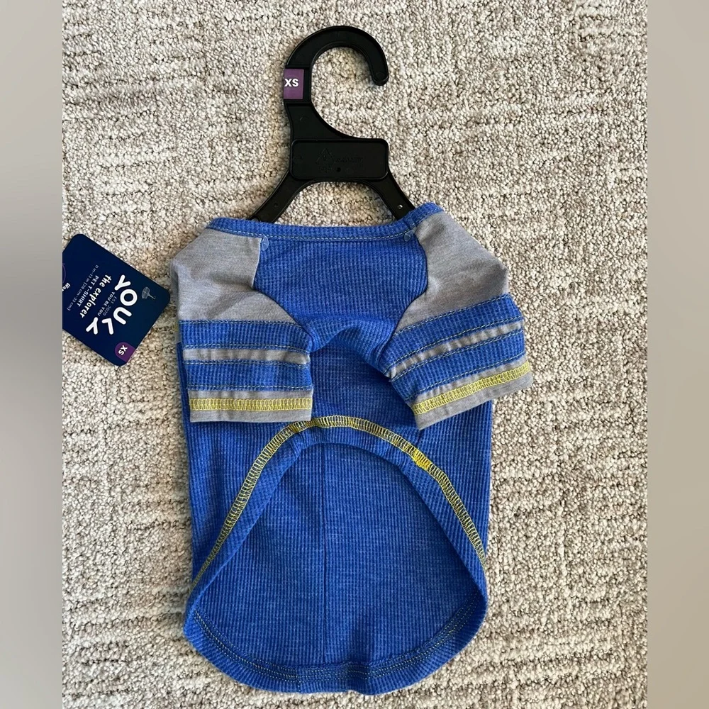 NWT‎ YOULY Waffle-Knit Raglan Explorer TShirt Shirt - Blue / Gray - XS 11”-13”